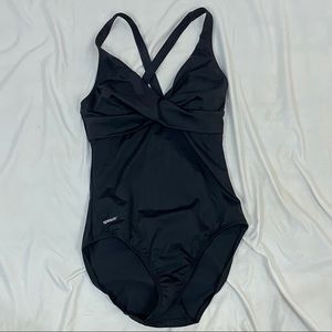 Speedo New With Tags Black One Piece Size 12